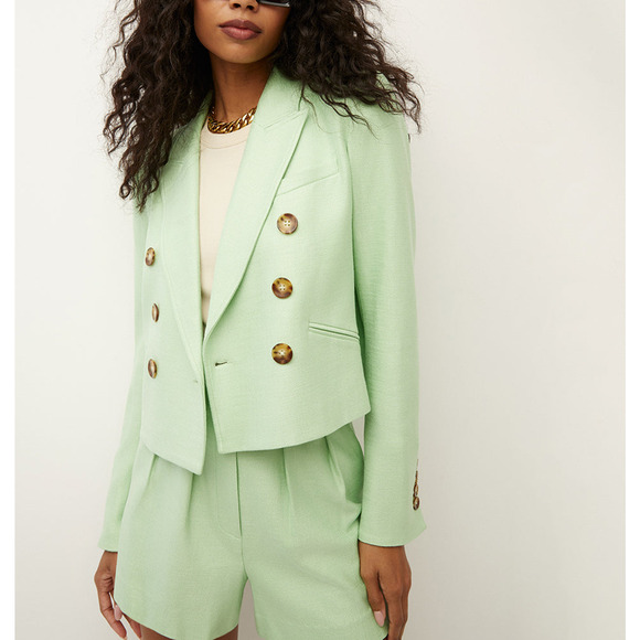 Veronica Beard 'Nevis' Green Viscose Dickey Jacket Size 0